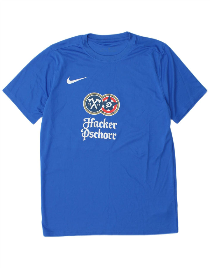Γραφικό μπλουζάκι NIKE Ανδρικό Dri Fit Top Large Blue Polyester
