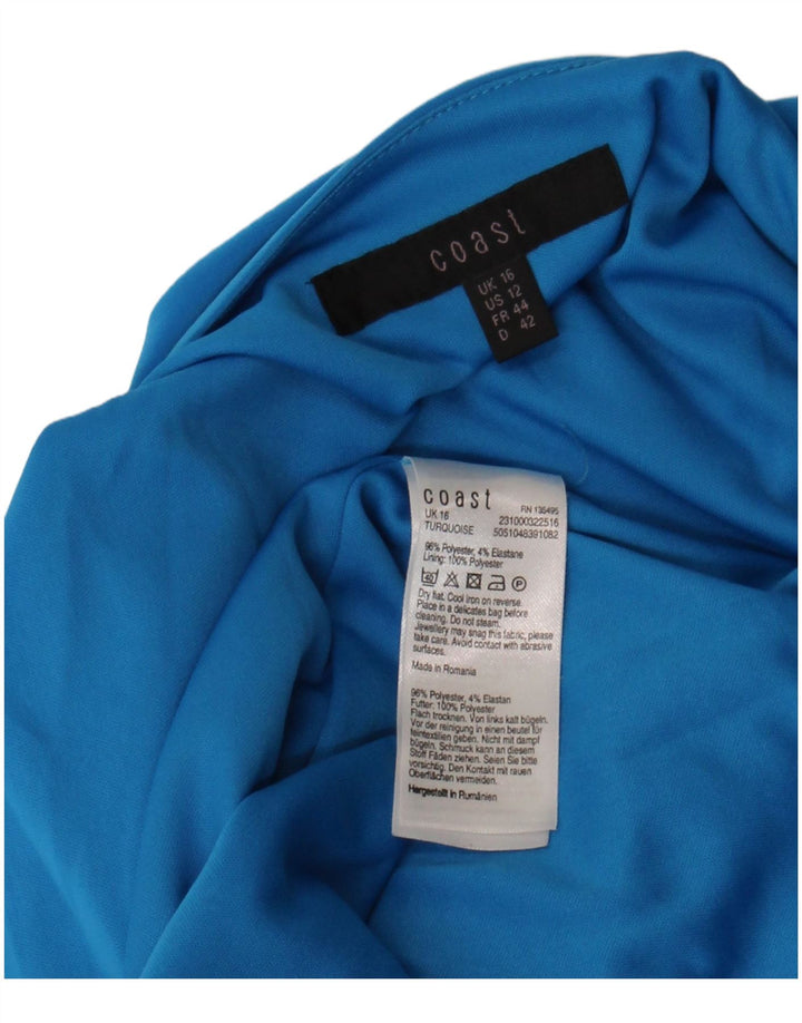 Γυναικείο Maxi Αμάνικο φόρεμα Coast UK 16 Large Blue Polyester