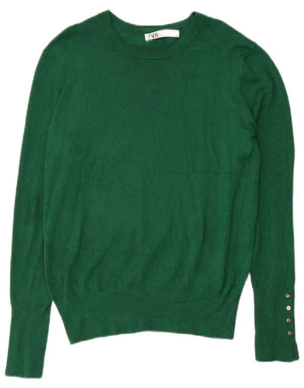 Zara Γυναικείο πουλόβερ με λαιμόκοψη UK 18 XL Πράσινο