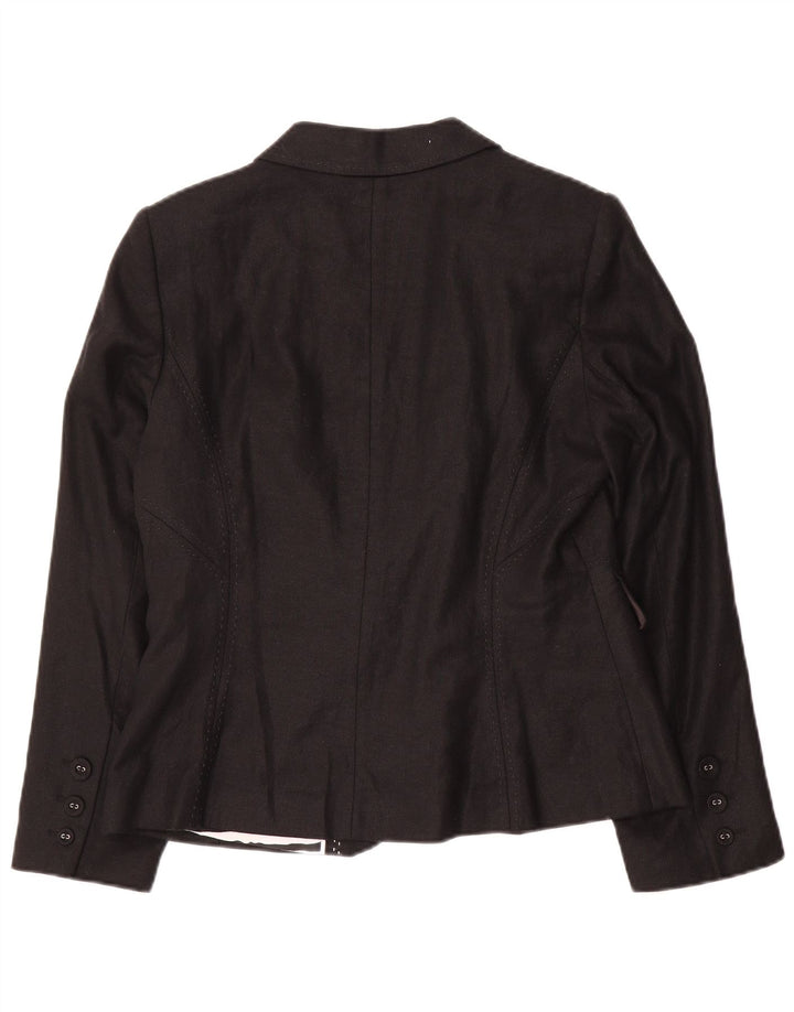 Marks & Spencer Γυναικείο Μπουφάν Blazer UK 14 Μεσαίο Μαύρο Λινό