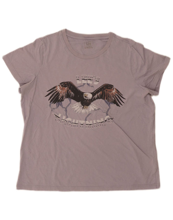 Ανδρικό T-Shirt Lee Regular Fit Top XL Μωβ βαμβακερό