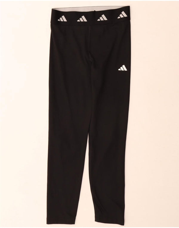 Adidas Girls Aeroready Graphic κολάν 13-14 ετών μαύρο πολυεστέρα