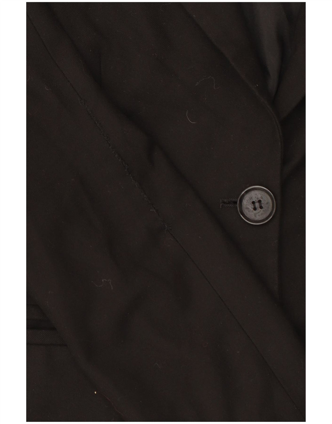 Benetton Γυναικείο Μπουφάν Blazer με 2 Κουμπιά IT 42 Μεσαίο Μαύρο Πολυεστέρα