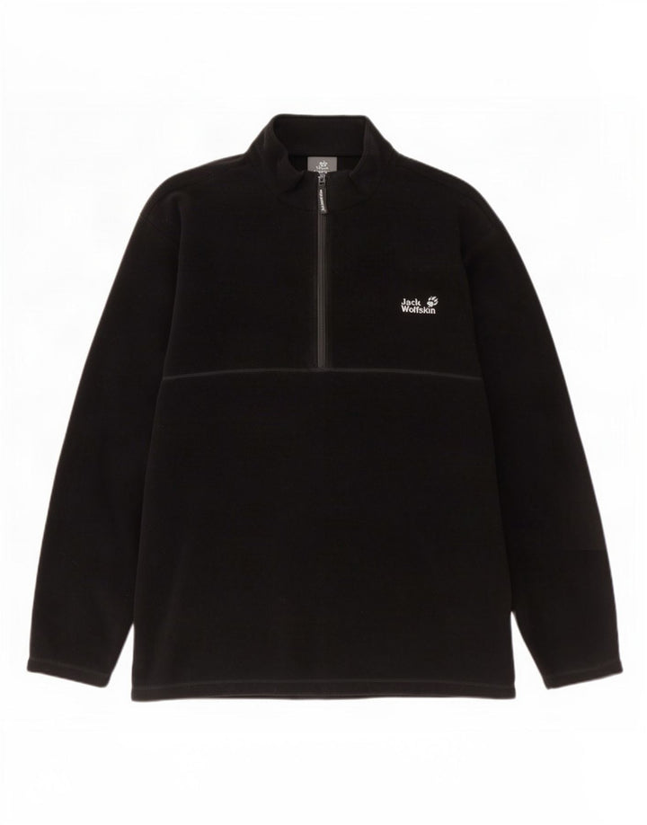 Jack Wolfskin Ανδρικό φερμουάρ Fleece Jumper 2XL μαύρο πολυεστέρα