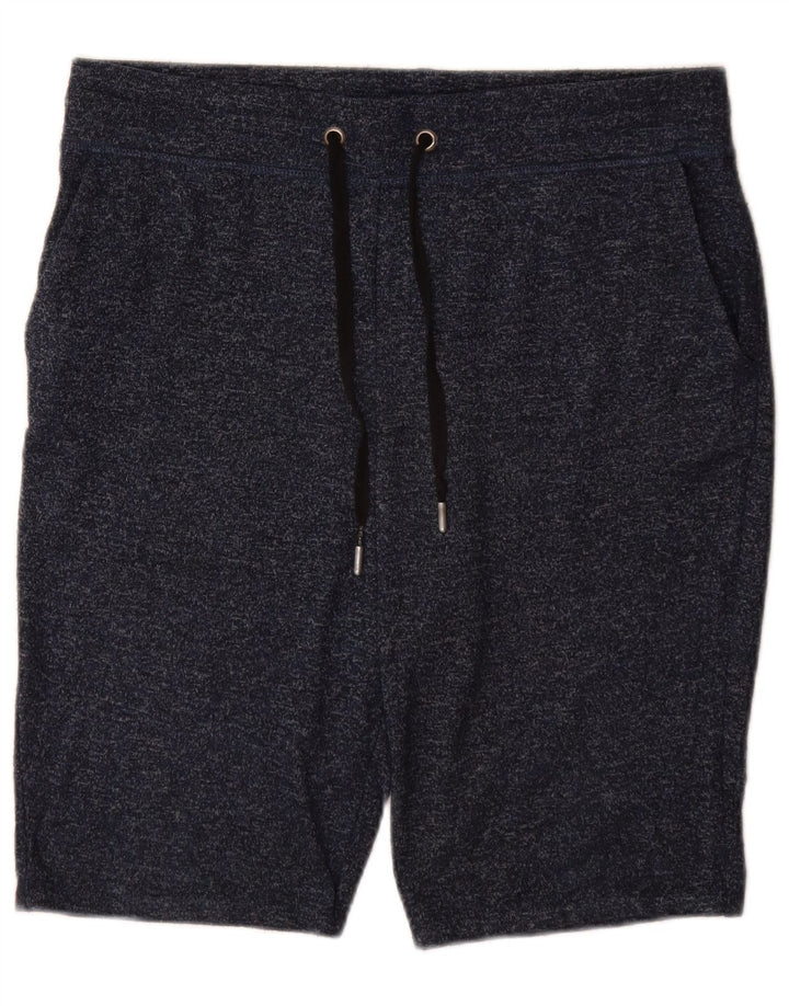Marks & Spencer Γυναικείο αθλητικό σορτς UK 14 Large Navy Blue Flecked Polyester