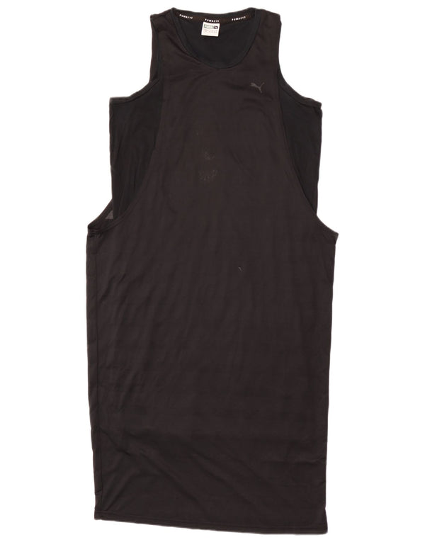 Puma Γυναικείο Αμάνικο T-Shirt Φόρεμα UK 10 Small Black Polyester