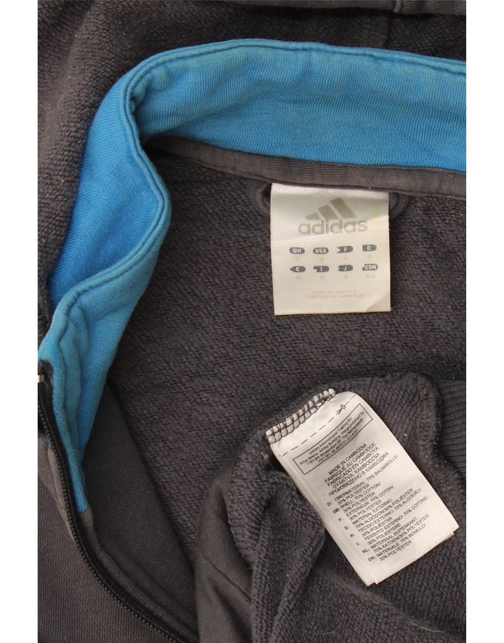 Ανδρικό πουλόβερ με κουκούλα με φερμουάρ ADIDAS μεσαίο βαμβακερό