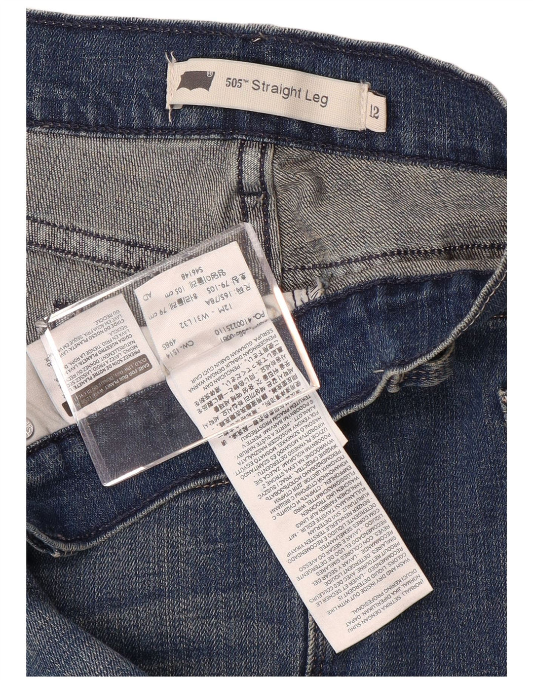 LEVI'S Γυναικείο τζιν 505 ίσιο US 12 μεγάλο W31 L29 Μπλε βαμβακερό