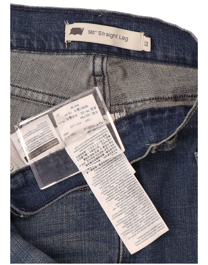 LEVI'S Γυναικείο τζιν 505 ίσιο US 12 μεγάλο W31 L29 Μπλε βαμβακερό