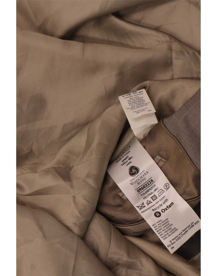 Marks & Spencer Ανδρικό σακάκι σακάκι με 2 κουμπιά UK 48 2XL γκρι μαλλί