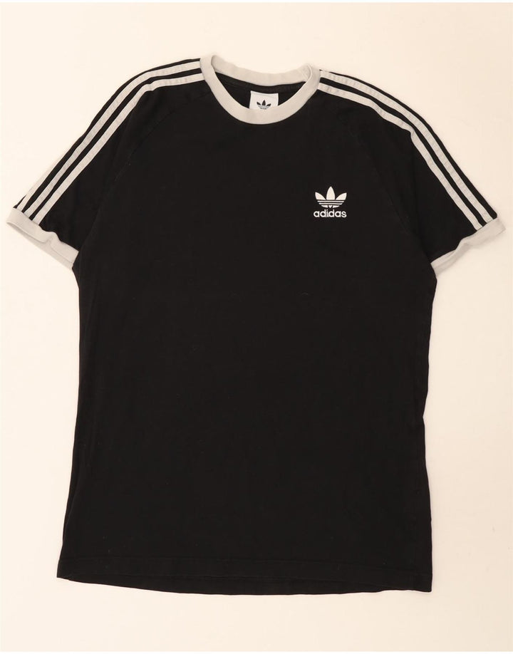 Ανδρικό T-Shirt Adidas Τοπ μεσαίο μαύρο βαμβακερό
