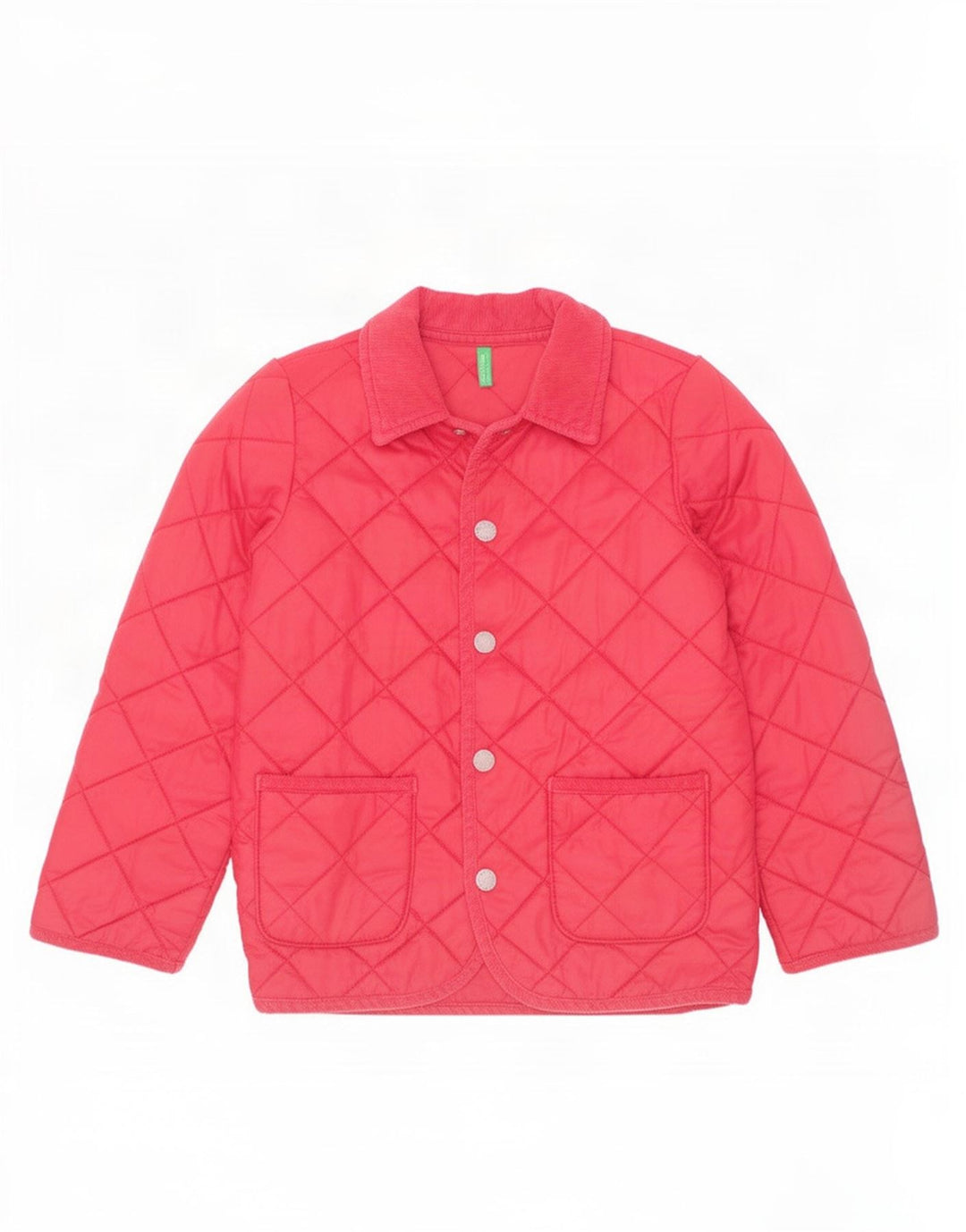 Μπουφάν Benetton Boys Quilted Jacket 6-7 Years Small Burgundy Polyamide