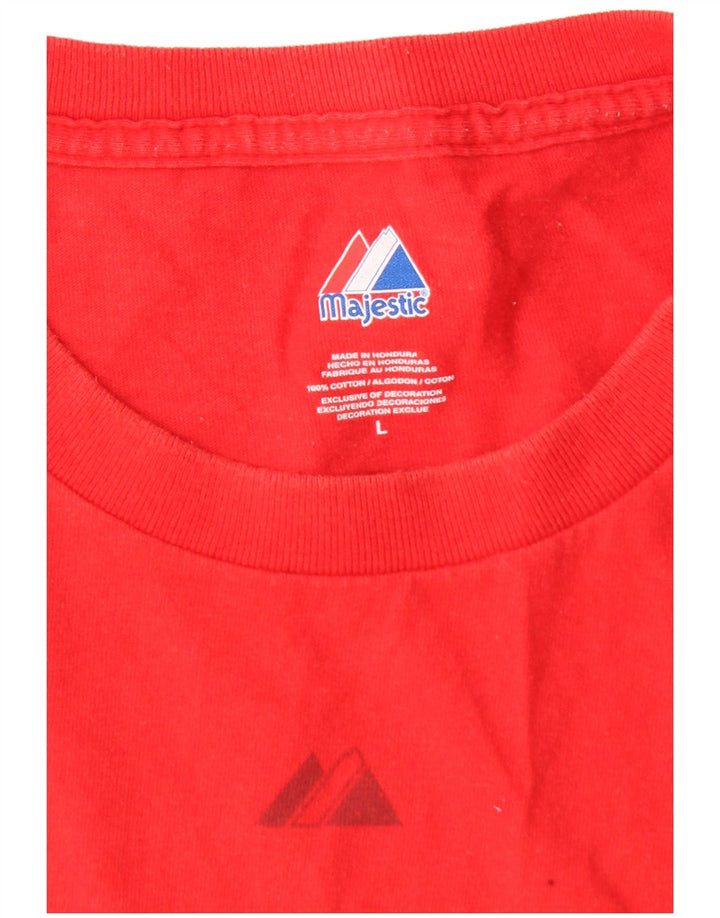 Γραφικό T-Shirt MAJESTIC Ανδρικό St. Louis Cardinals Top μεγάλο κόκκινο βαμβακερό