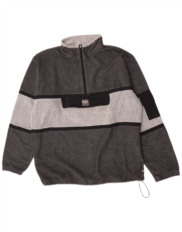 Ανδρικό φερμουάρ MC Kee's Fleece Jumper XL Grey Colourblock Πολυεστέρας
