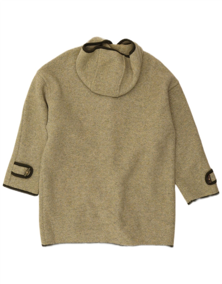 GIESSWEIN Γυναικείο πουλόβερ ζακέτα με κουκούλα UK 14 Large Green Fair Isle