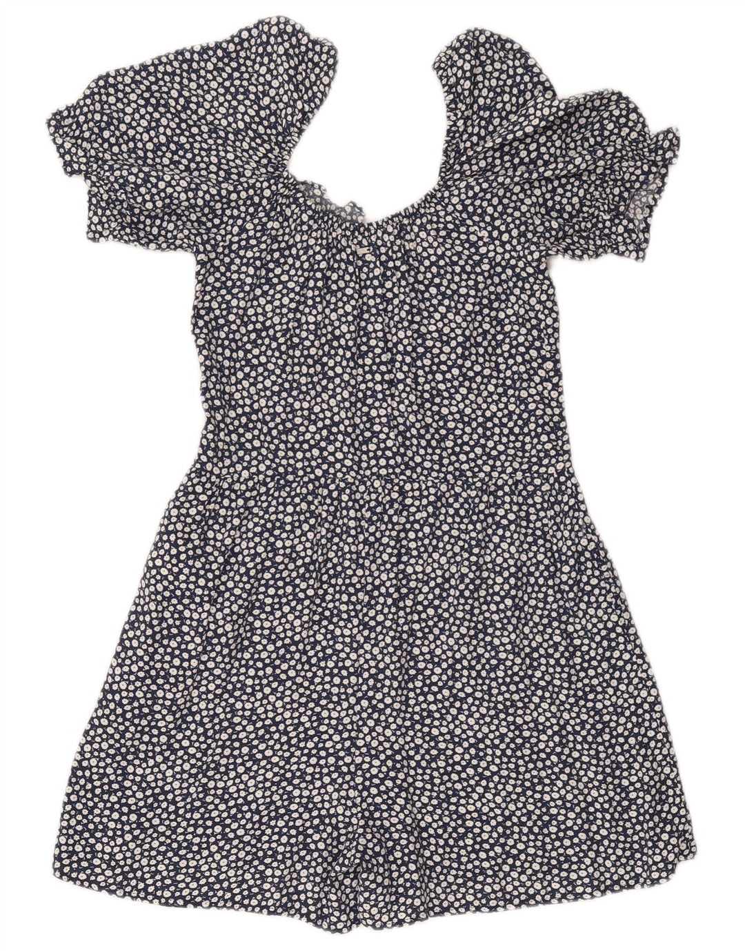 Γυναικείο Playsuit UK 8 SUPERDRY Small Navy Blue Floral Viscose