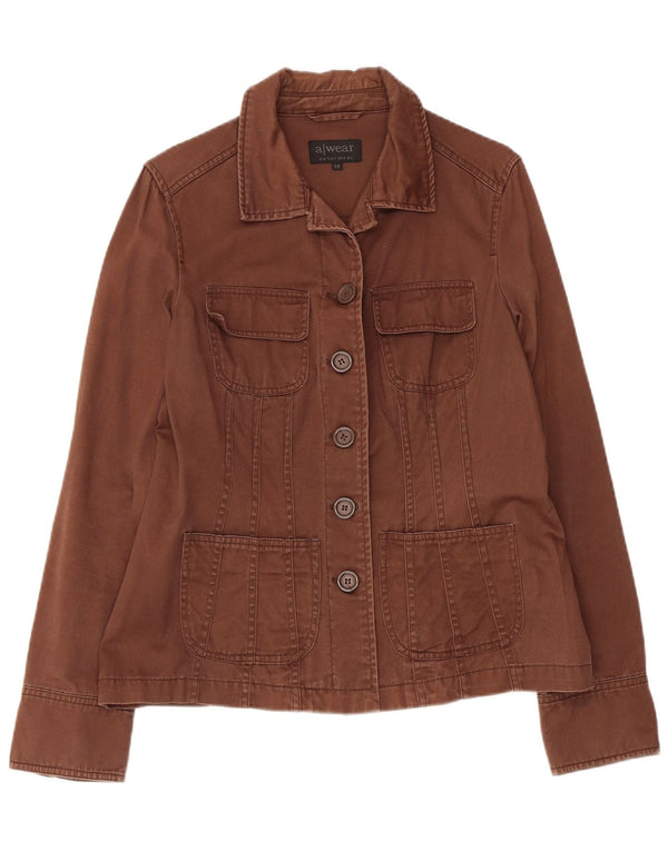 Awear Γυναικείο Utility Jacket UK 14 Βαμβακερό μεσαίο καφέ
