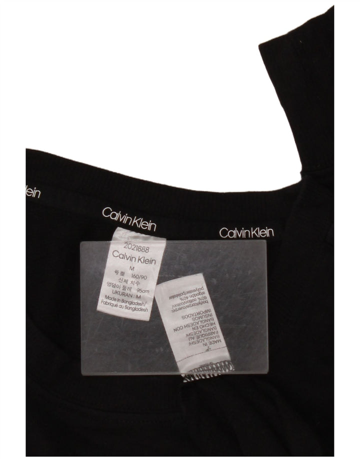 Γυναικείο γραφικό φούτερ CALVIN KLEIN Jumper UK 14 μεσαίο μαύρο βαμβακερό