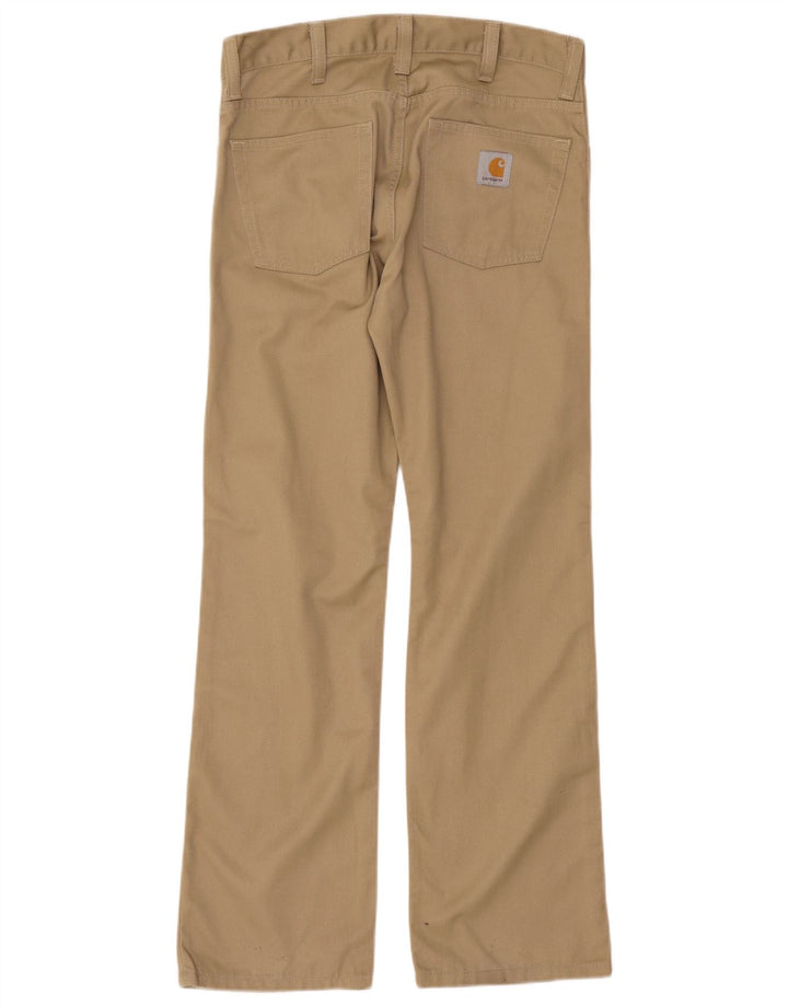 CARHARTT Ανδρικό Bootcut Casual Παντελόνι W32 L34 Μπεζ πολυεστέρας