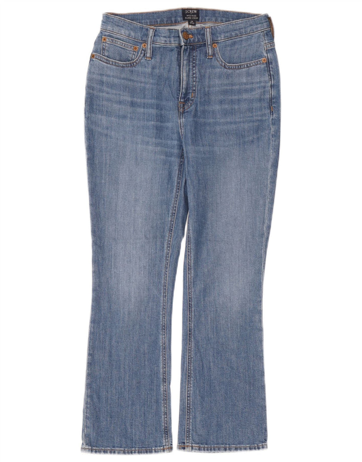 J. Crew Γυναικείο Μεσοπρόθεσμο Crop Flared Jeans W26 L27 Μπλε βαμβακερό