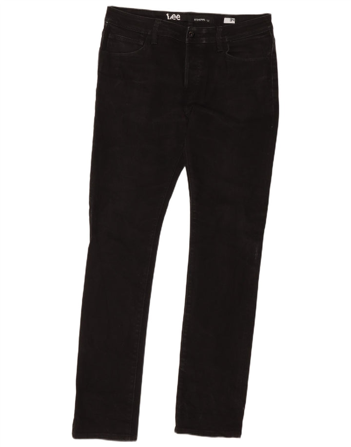 Lee Womens Slim Jeans W34 L33 Μαύρο βαμβακερό