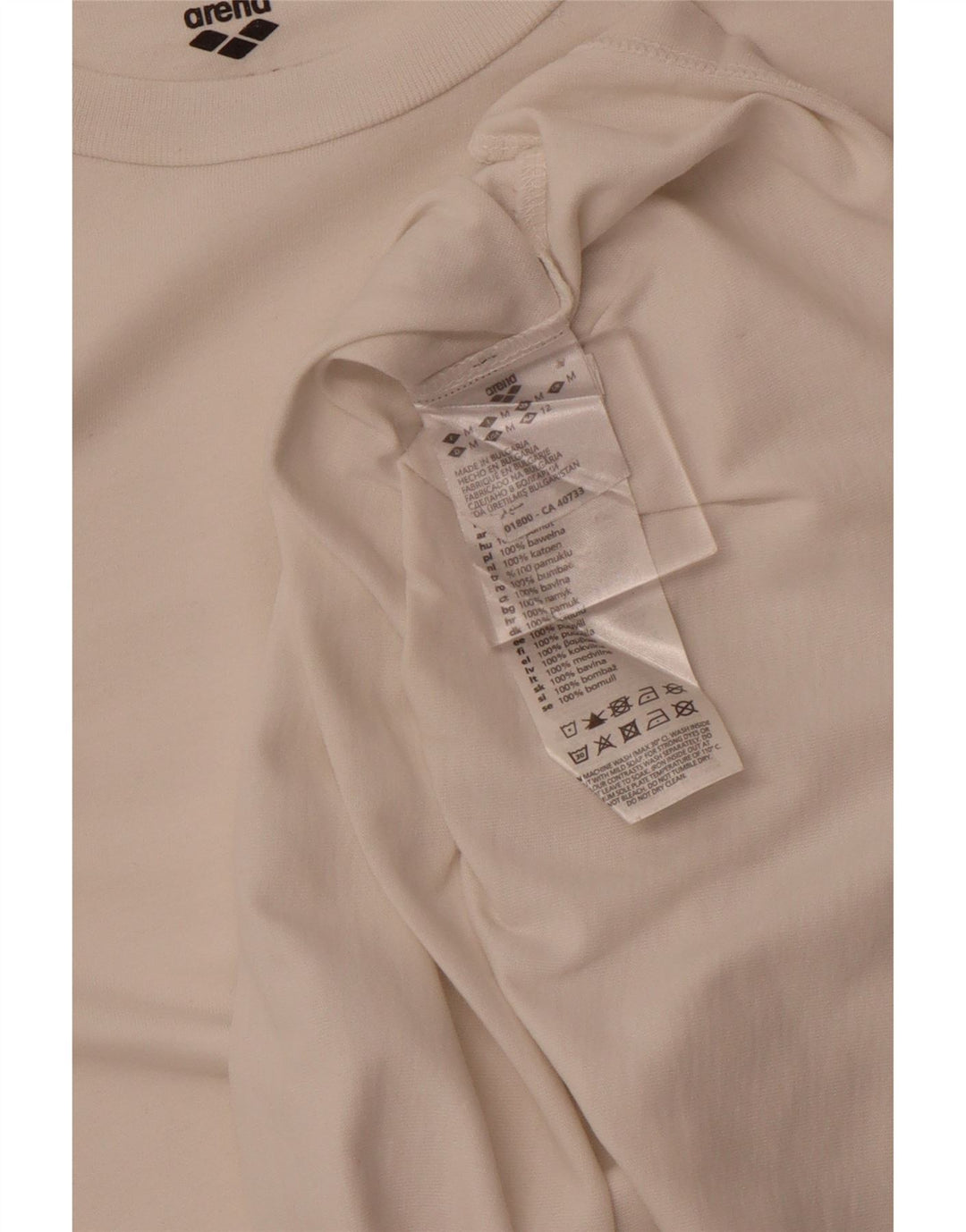 Arena Γυναικείο T-Shirt Top UK 12 Μεσαίο λευκό βαμβακερό