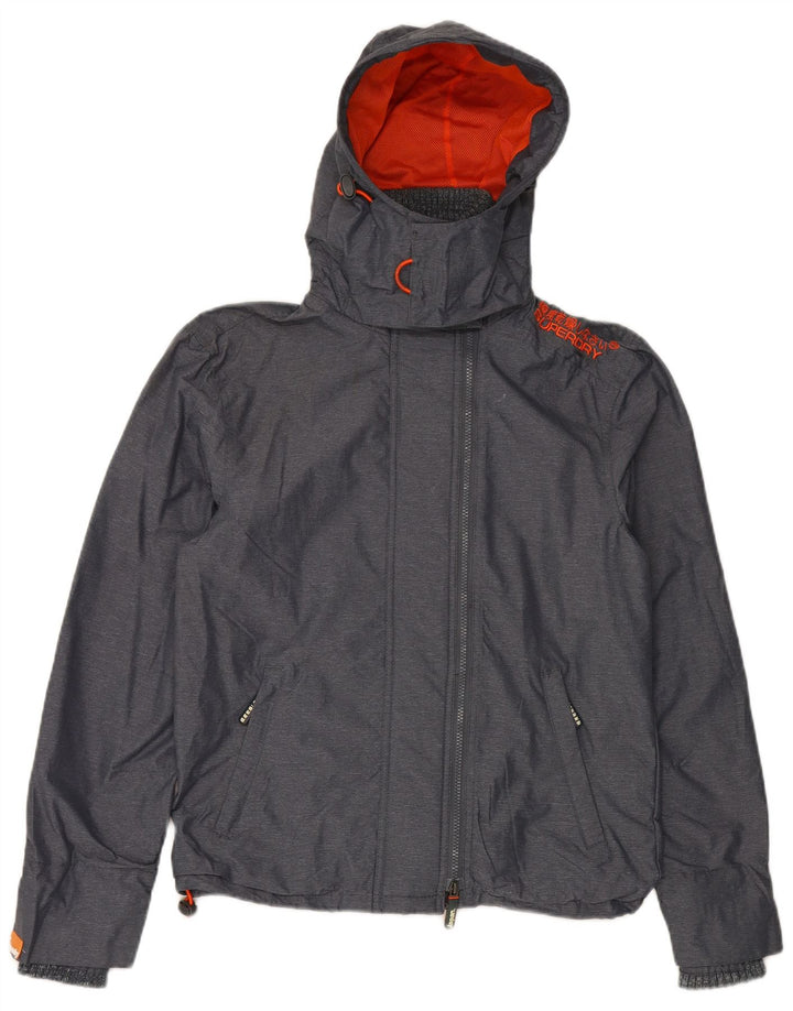 Ανδρικό SUPERDRY Windcheater Hooded Windbreaker Jacket UK 36 Small Grey Nylon