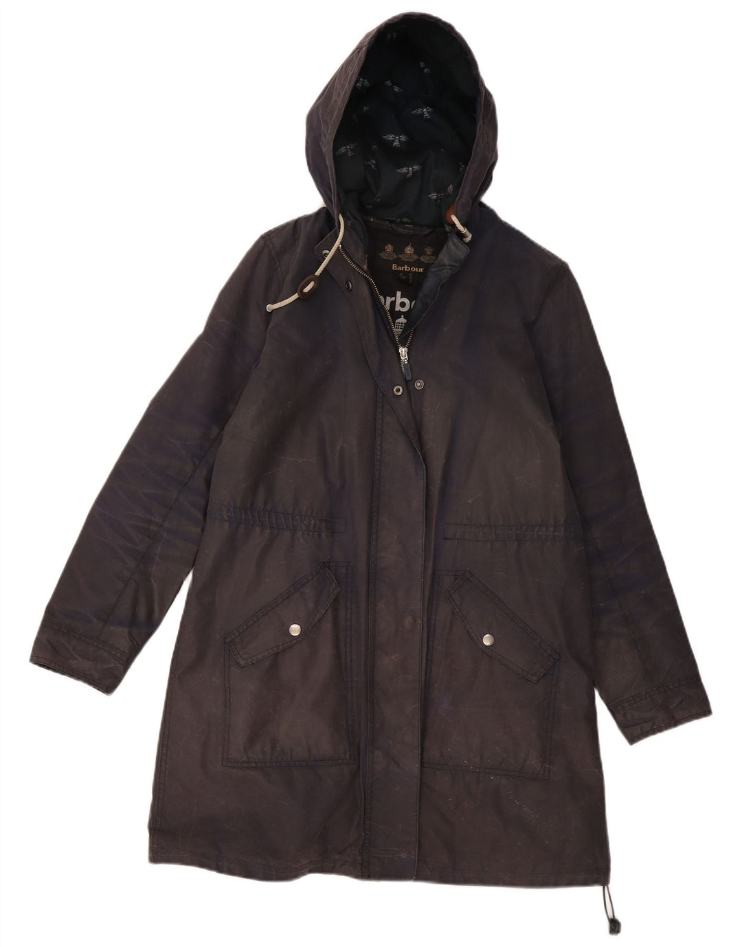 Barbour Γυναικείο Μπουφάν Parka με κουκούλα UK 12 Medium Navy Blue