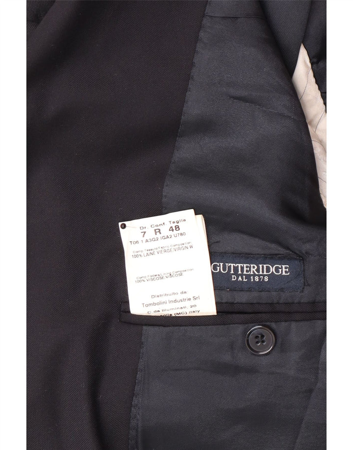 Ανδρικό μπουφάν Gutterridge με 2 κουμπιά σακάκι IT 48 Medium Navy Blue Wool