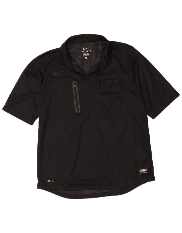 Ανδρικό μπλουζάκι Nike Dri Fit Polo μεγάλο μαύρο βαμβακερό