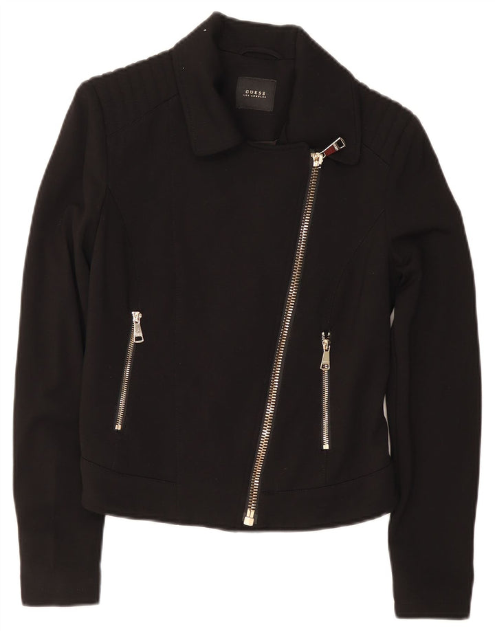 Guess Γυναικείο Μπουφάν Blazer Full Zip UK 8 Small Black Viscose