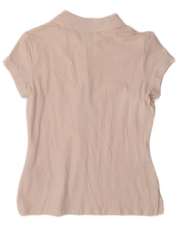 Tommy Hilfiger Γυναικείο Πόλο Μπλουζάκι UK 10 Small λευκό βαμβακερό