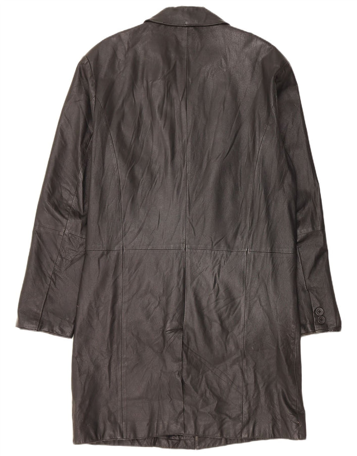 Angelo Litrico Ανδρικό Δερμάτινο Παλτό UK 38 Medium Black Leather