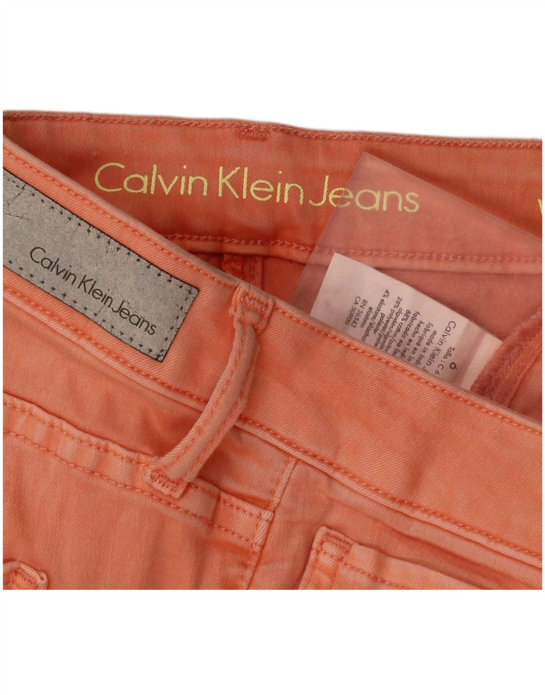 CALVIN KLEIN Γυναικείο Skinny Jeans US 6 Medium W28 L27 Πορτοκαλί βαμβακερό