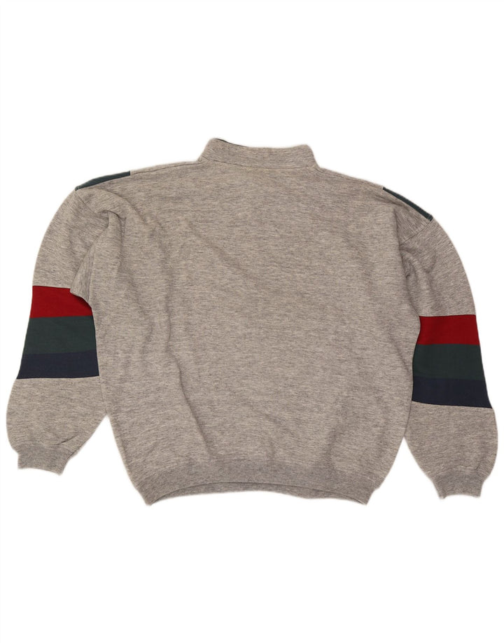 Ανδρικό φούτερ με λαιμόκοψη με φερμουάρ North Pole Jumper XL Grey Colourblock