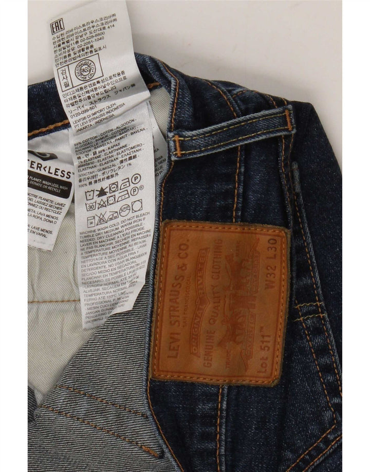 Levi's Mens 511 Slim Jeans W32 L30 Navy Blue Cotton