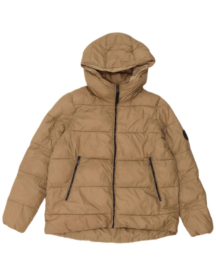 Zara Ανδρικό μπουφάν με κουκούλα UK 36 Small Beige