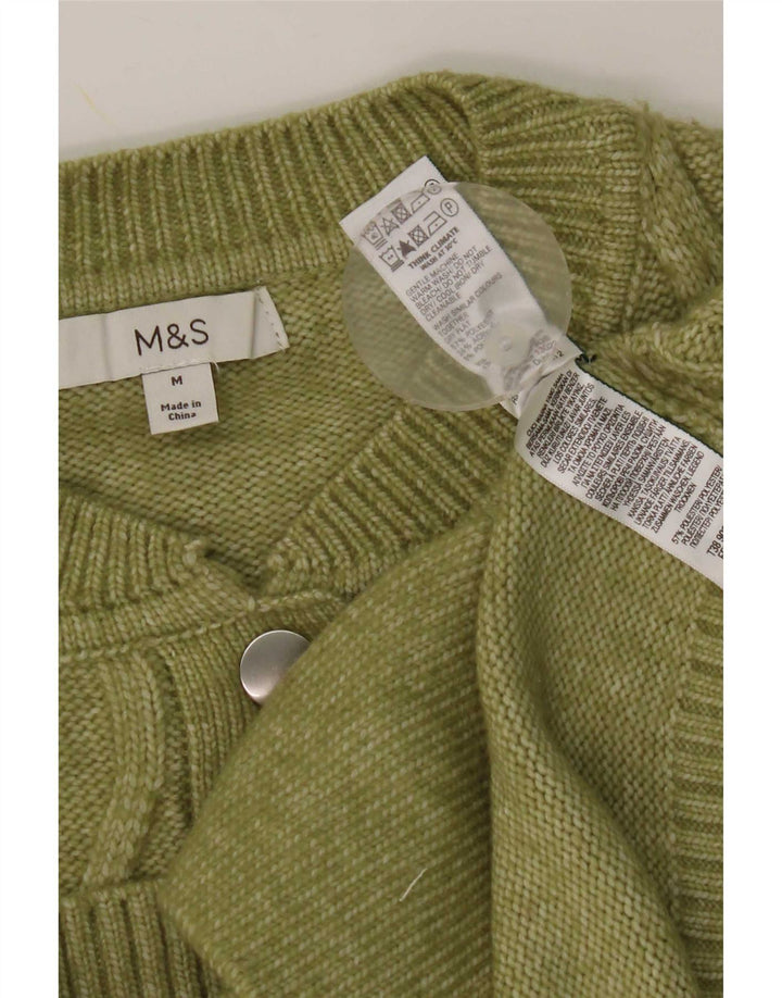 Marks & Spencer Γυναικεία ζακέτα πουλόβερ UK 14 Μεσαίου πράσινου πολυεστέρα