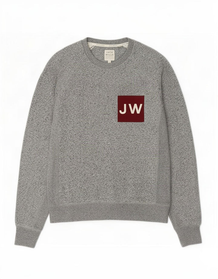 Ανδρικό γραφικό φούτερ Jack Wills, βαμβακερό μικρό γκρι