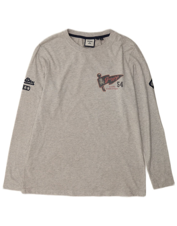 Superdry Γυναικείο Γραφικό Μακρυμάνικο UK 12 Βαμβακερό μεσαίο γκρι
