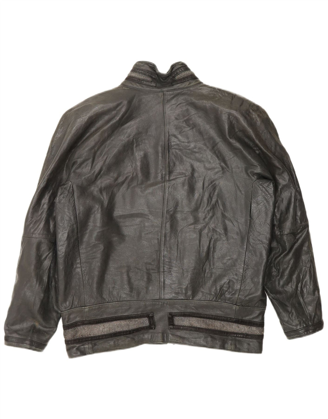 Gianni Versace Γυναικείο Δερμάτινο Μπουφάν UK 18 XL Μαύρο Δερμάτινο