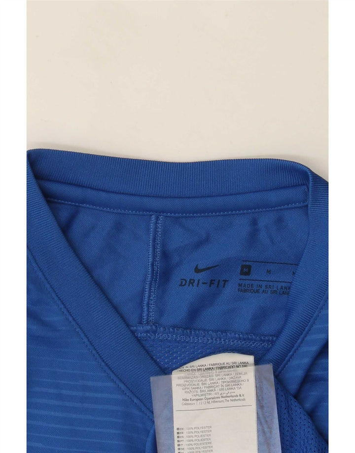 Ανδρικό γραφικό μπλουζάκι Nike Dri Fit, μεσαίο μπλε πολυεστέρας
