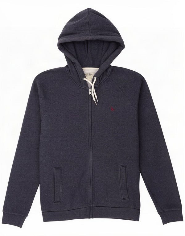 Jack Wills Mens Zip Hoodie Sweater Medium Navy Blue Cotton