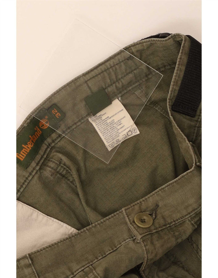 Ανδρικό σορτς βερμούδα Timberland Cargo W32 από μεσαίο χακί βαμβακερό