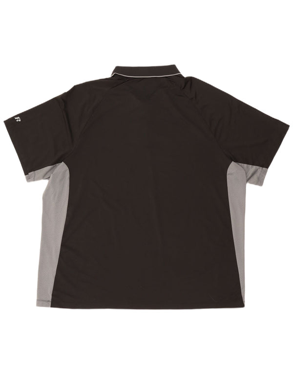 RUSSELL ATHLETIC Ανδρικό μπλουζάκι πόλο Dri-Power UK 54/56 3XL Black Colourblock