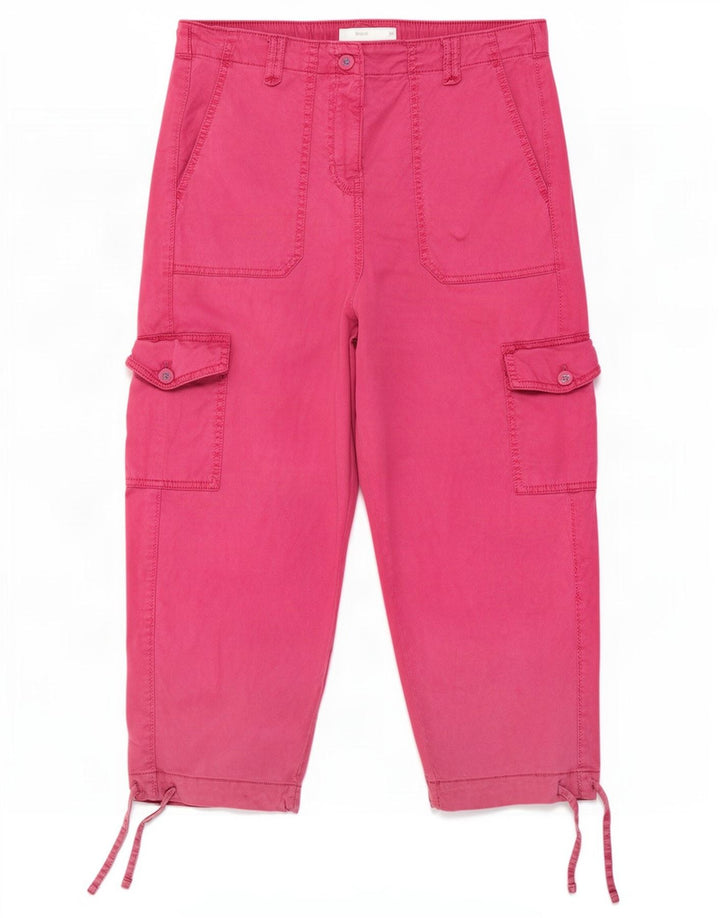 Marks & Spencer Γυναικείο παντελόνι Cargo Capri UK 12 Medium W30 L22 Pink