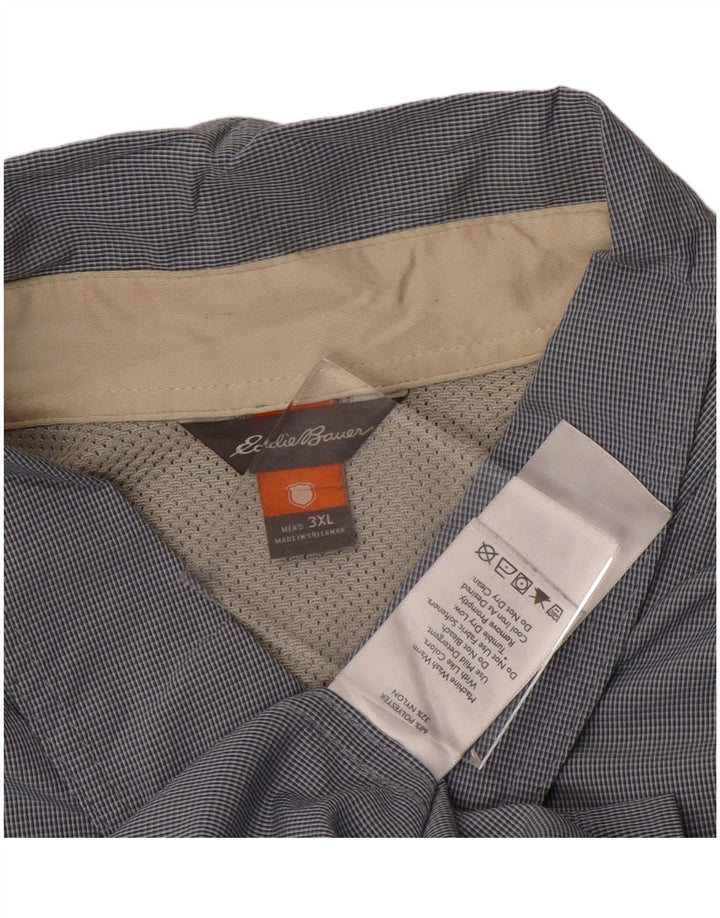 EDDIE BAUER Ανδρικό κοντομάνικο πουκάμισο 3XL μπλε πολυεστέρα