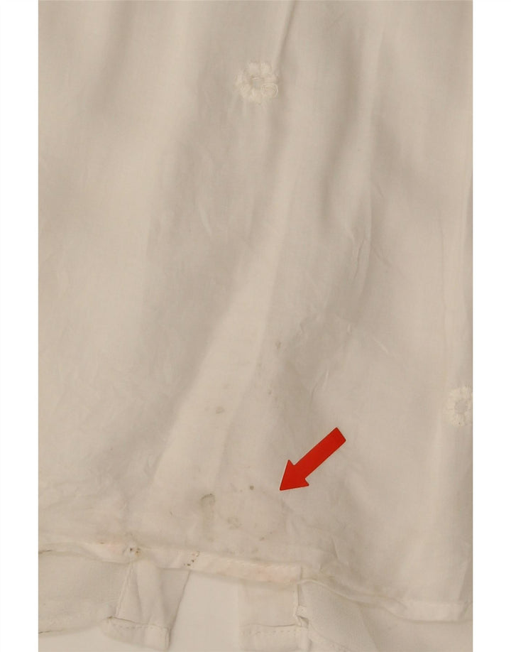 Zara Γυναικεία μπλούζα Trafaluc UK 14 Medium White Floral Polyester