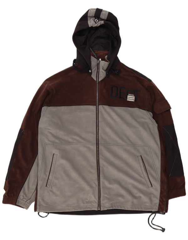 Ανδρική αθλητική φόρμα Diadora γραφική κουκούλα Top Jacket UK 46 2XL Grey Colourblock
