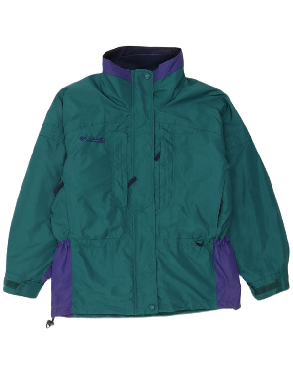 Columbia Γυναικείο αναστρέψιμο μπουφάν UK 14 Medium Green Colourblock
